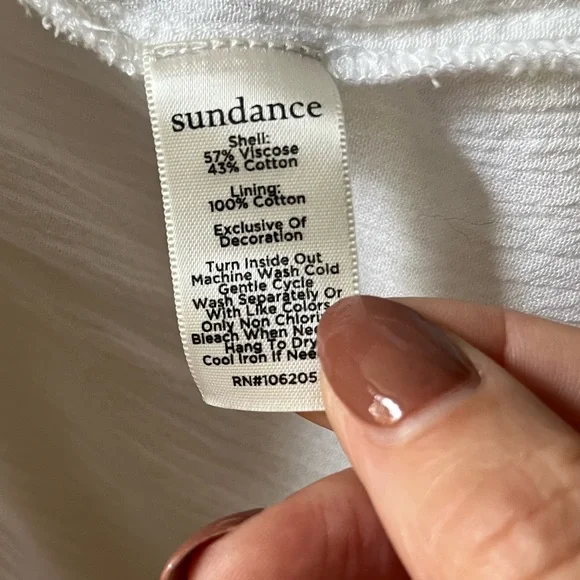 Sundance Magnolia Blossom Dress White - Size M - Picture 9 of 9